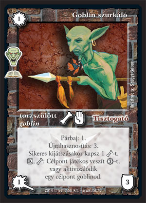 Kiadás: Goblin invázió (Zén)
Gyakoriság: ritka